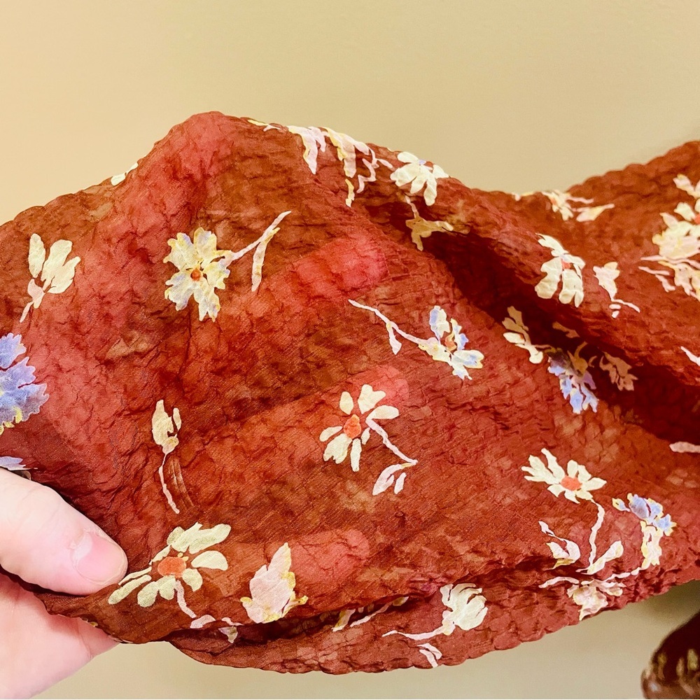 Madewell Floral Rust Dress XS X-Small NWT NEW! - Picture 3 of 8